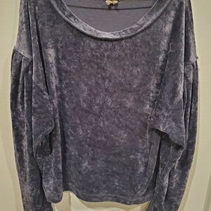 Free people crushed velvet long sleeve